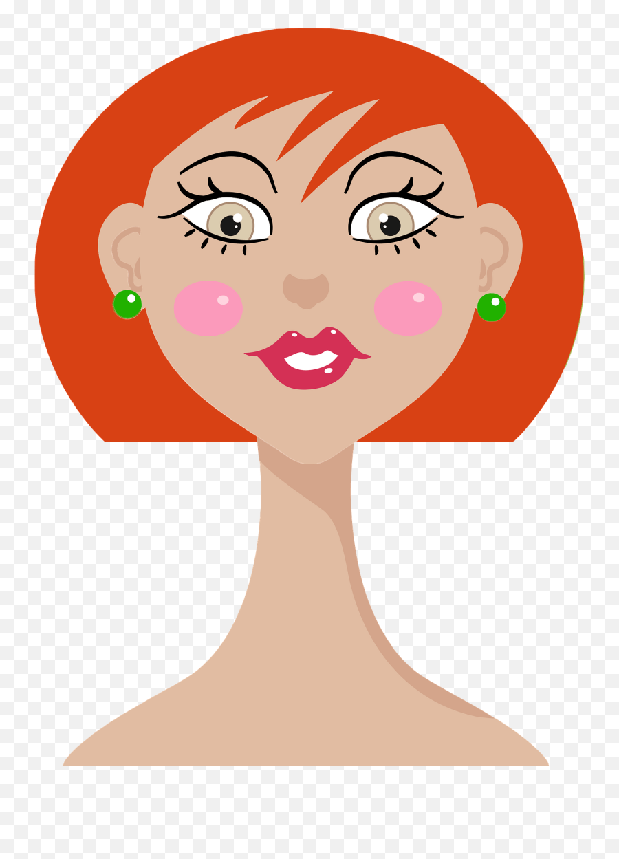 Red Haired Woman Portrait Clipart Emoji,Emoji Gernade