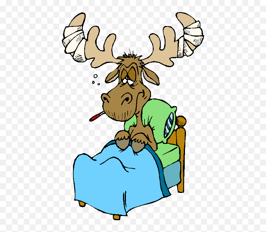 Moose Clipart Sick - Sick Moose Emoji,Moose Emoji