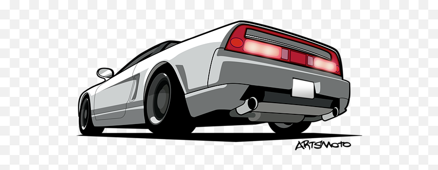 White Honda Acura Nsx T - Acura Nsx Art Emoji,Nsx Work Emotion