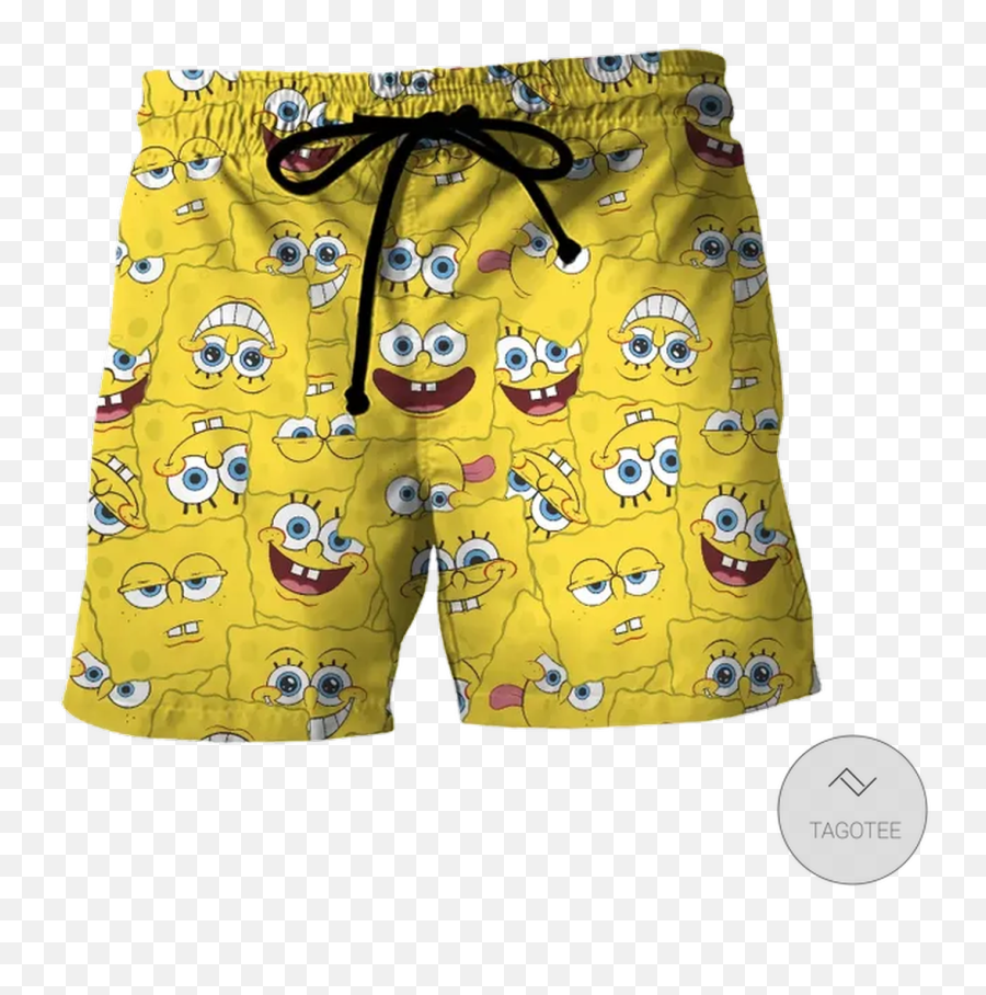Spongebob Squarepants Hawaiian Shirt - Shorts Emoji,Spongebob Emotion Anxiety