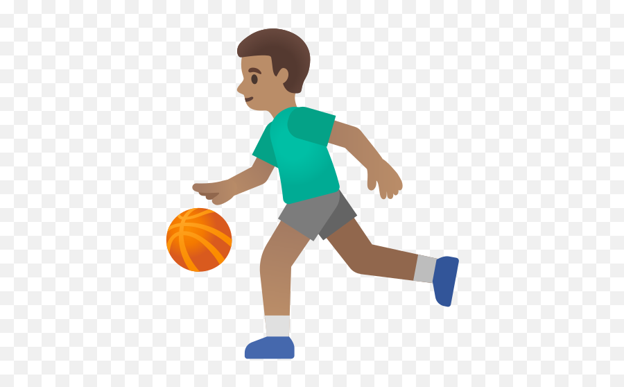 Medium Skin Tone Emoji - Memantulkan Bola,Basketball Emoji Skin Tone