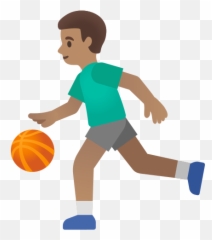 Medium Skin Tone Emoji - Memantulkan Bola,Basketball Emoji Skin Tone