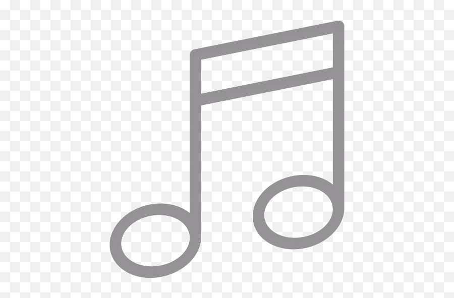 Gray Music Note 2 Icon - Black Music Note Icon Png Emoji,Musical Notes Emoticon