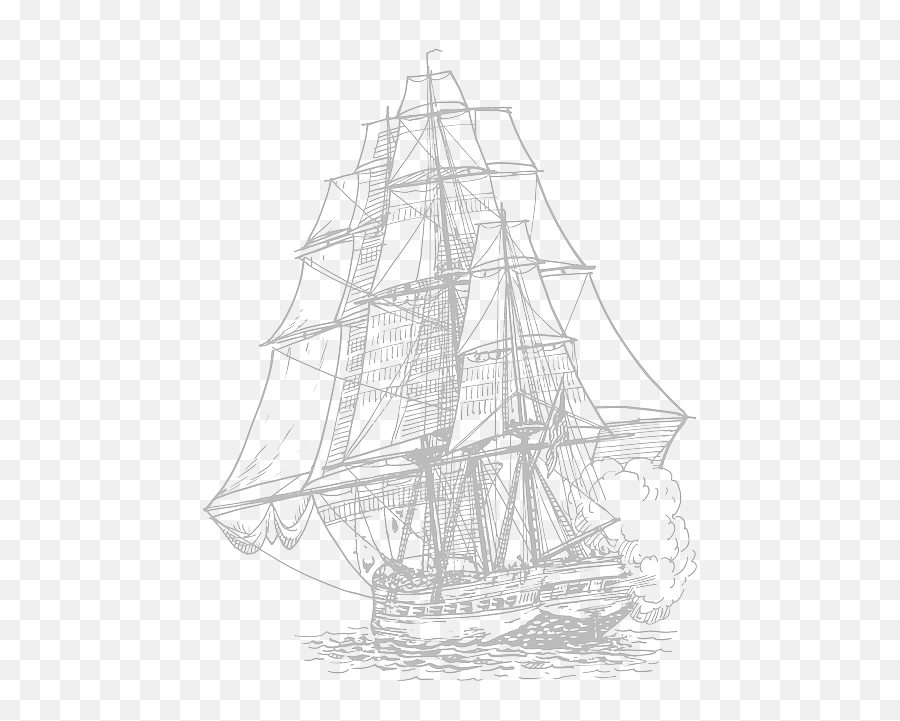 Cannon Fire Pirate Ship Sailing - Old Ship Drawing Png Emoji,Cannon Firing Emojis