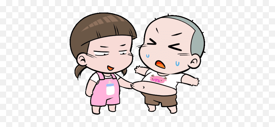 Nomyen U0026 Huakrien Pop - Up Stickers 3 Cute Love Cartoons Funny Couple Sticker Gif Emoji,Boobie Emoji