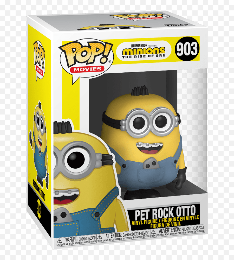 Funko Pop Movies 903 Minions The Rise Of Gru - Pet Rock Otto Vinyl Figure New Emoji,Pwned Emoticon