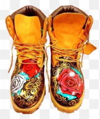 Custom Made Timberlands Front View - Round Toe Emoji,Timbs Emoji