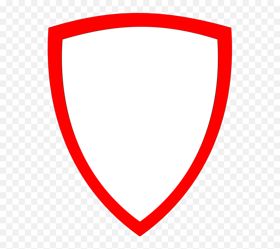 Shield Wht W Red Border Svg Clip Arts - Red Outline Of A Emoji,Shield Emojio