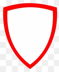Shield Wht W Red Border Svg Clip Arts - Red Outline Of A Emoji,Shield Emojio