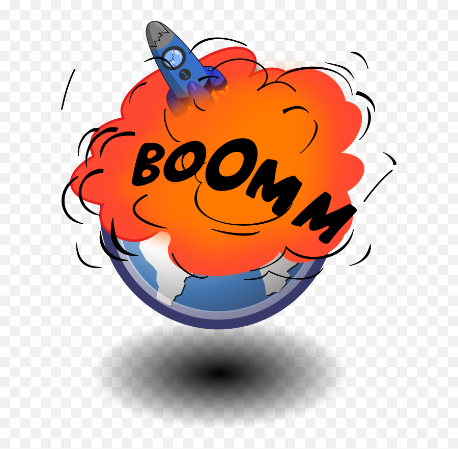 Explosion Rocket Clip Art - Openclipartorg Png Download Rocket Explosion Draw Emoji,American Flag And Rocket Emoji