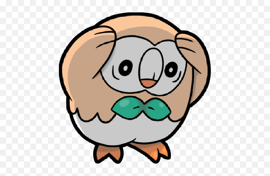 Rowlet Emoji,Distressed Emoji Face