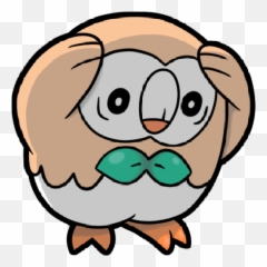 Rowlet Emoji,Distressed Emoji Face