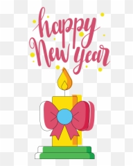 New Year Yellow Text Design For Happy New Year 2021 For New - Bow Emoji,Firework Emoticon Text