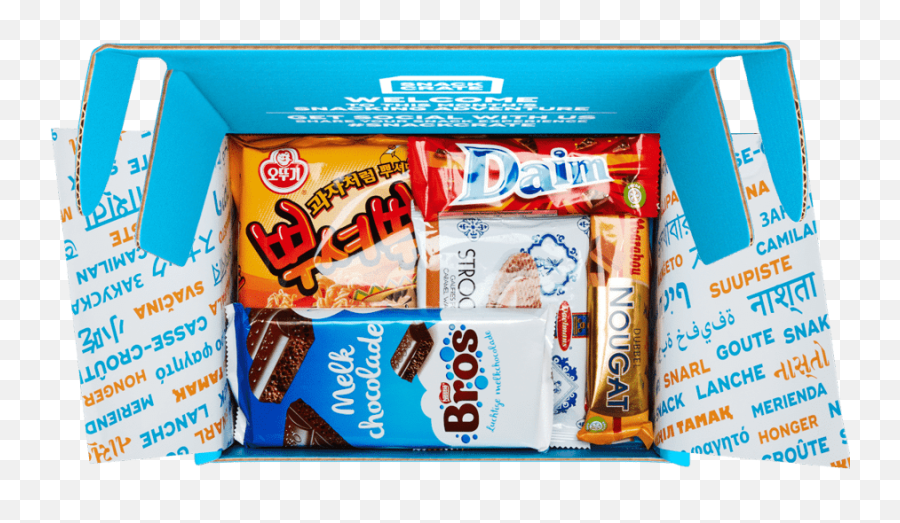 A Monthly Box From Around The World - Candy Boxes From Around The World Emoji,Emoji Shows Up As Boxes