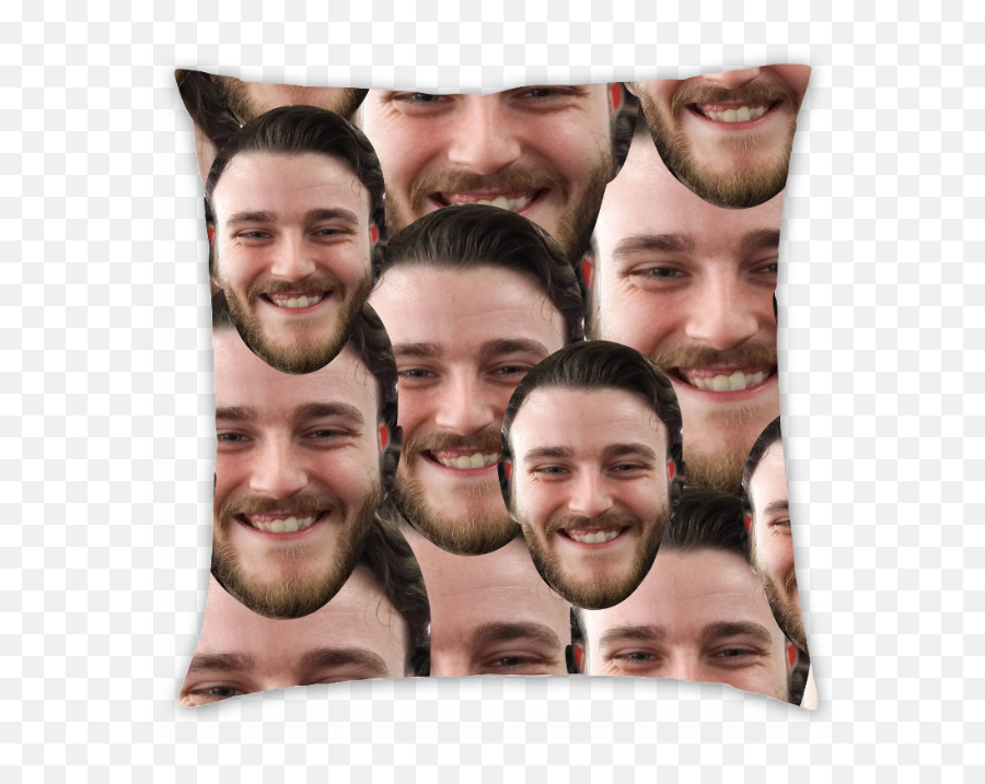 Personalised Multi Face Photo Cushion - Man Emoji,Large Emoji Pillow