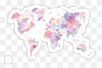 Macbook Wallpaper - Watercolor World Map 3 Emoji,Continent Emojis Iphone