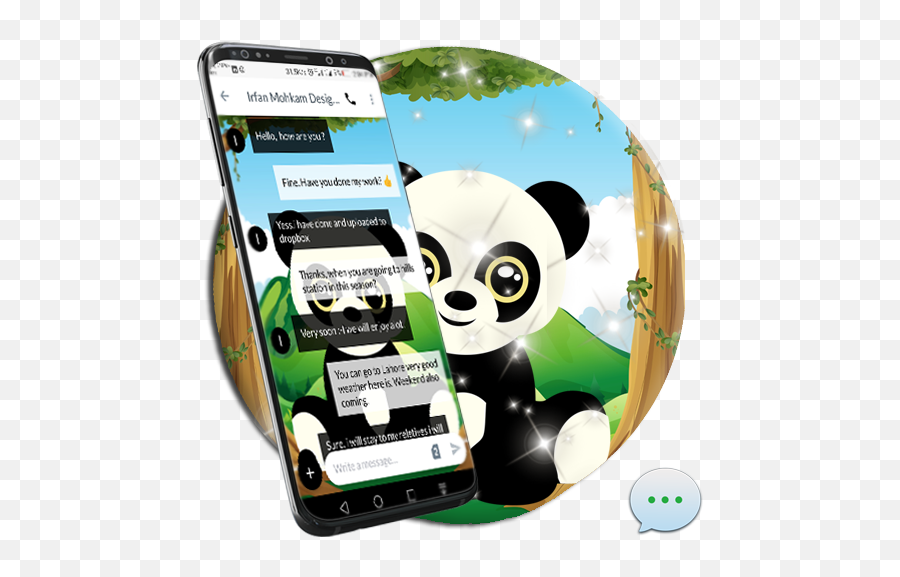 Cute Panda Sms Dual Theme U2013 Apps Bei Google Play - Smartphone Emoji,Sensational Emoticons