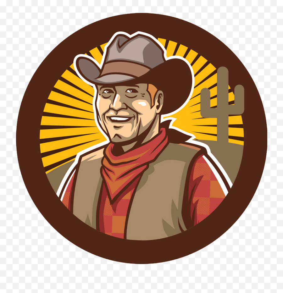 Cowboy Clipart - Clipartworld Transparent Safari Logo Black And White Emoji,Angry Cowboy Emoji
