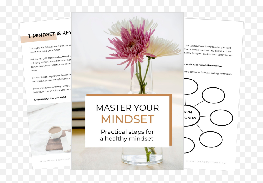 Master Your Mindset Toolkit - Balance Through Simplicity Aster Emoji,Think With Your Brain, Not Your Emotions