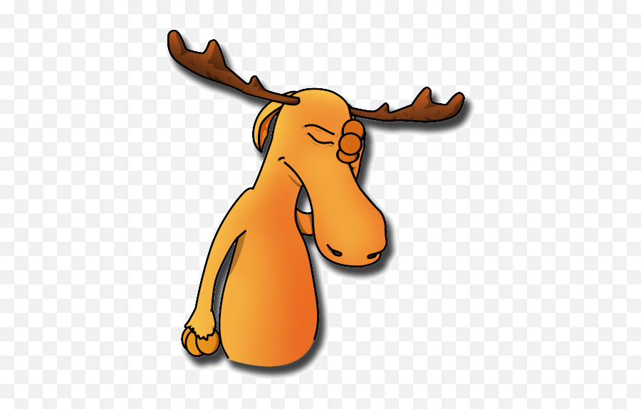Sad Moose Cartoon Transparent Png Image - Sad Cartoon Moose Emoji,Moose Emoji