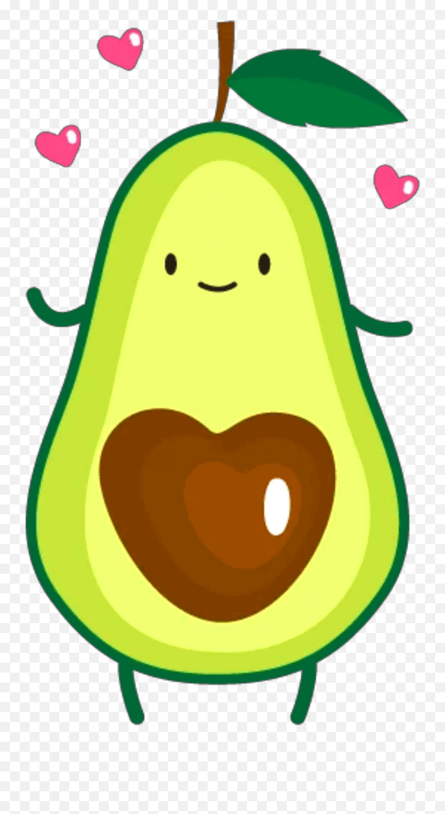 Ftestickers Clipart Avocado Cute - Hình V Trái B Emoji,Avocado Emoji Png