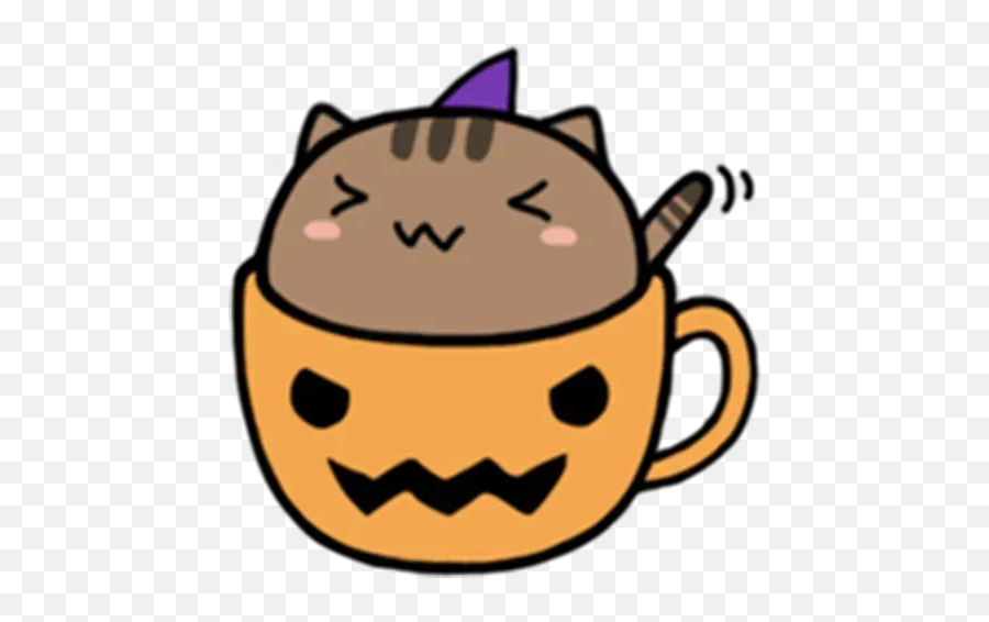 Cafe Cup Whatsapp Stickers - Stickers Cloud Desenhos De Gatos Fofos Na Xícara Emoji,How Do You Make A Nyan Cat Emoticon