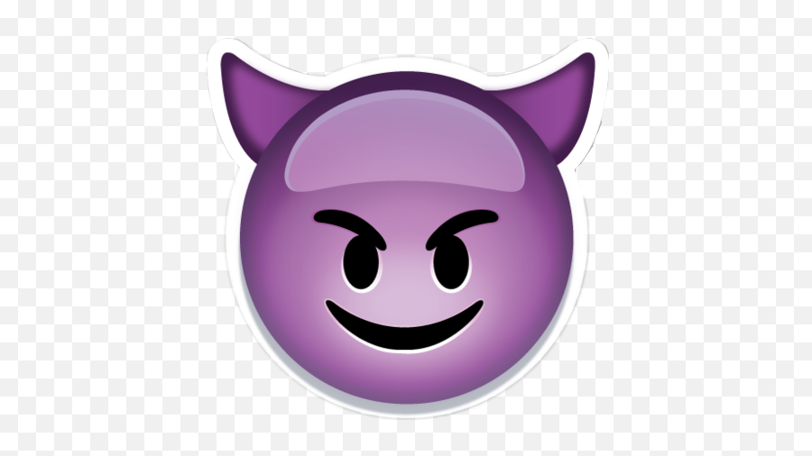 Devil Demon Purple Emoji Sticker - Emoji Png,Hell Emoji