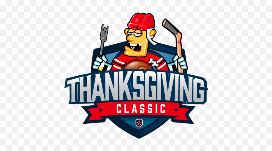 Thanksgiving Hockey Classic U2013 The Patriot Ice Center - Tradesman Emoji,Pitchfork Bear Emoticon