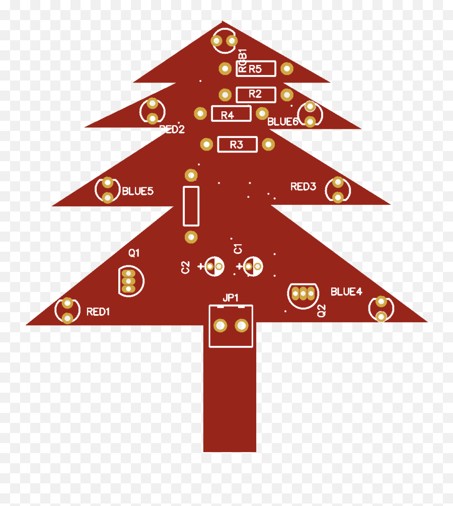 Simple Xmass Tree Using Bc548 - Share Project Pcbway Dot Emoji,Pixels Emotion Movi