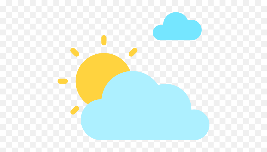 Clouds And Sun - Free Weather Icons Dot Emoji,Heart In Cloud Emoji