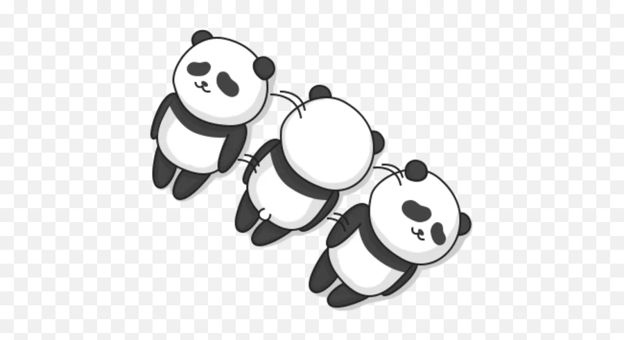 Giant Panda Stickers - Live Wa Stickers Emoji,Panda Emoji Chibi Png