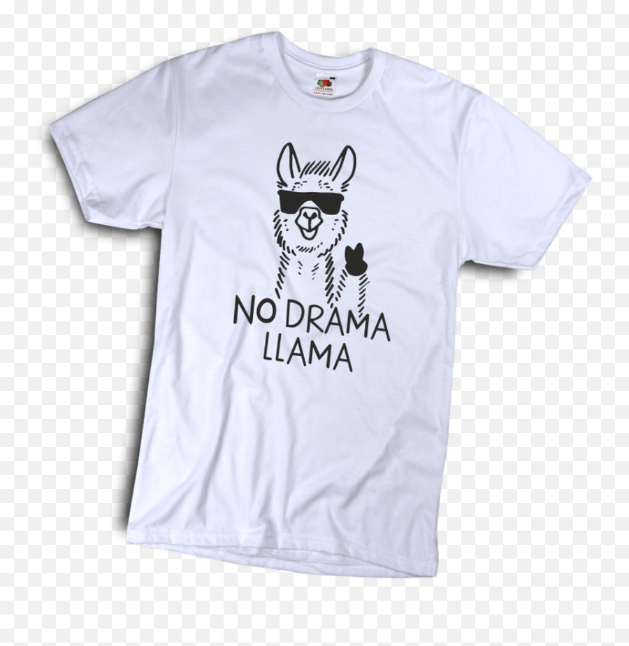 No Drama Llama Férfi Vicces Poénos Póló - Short Sleeve Emoji,Drama Llama Emoji