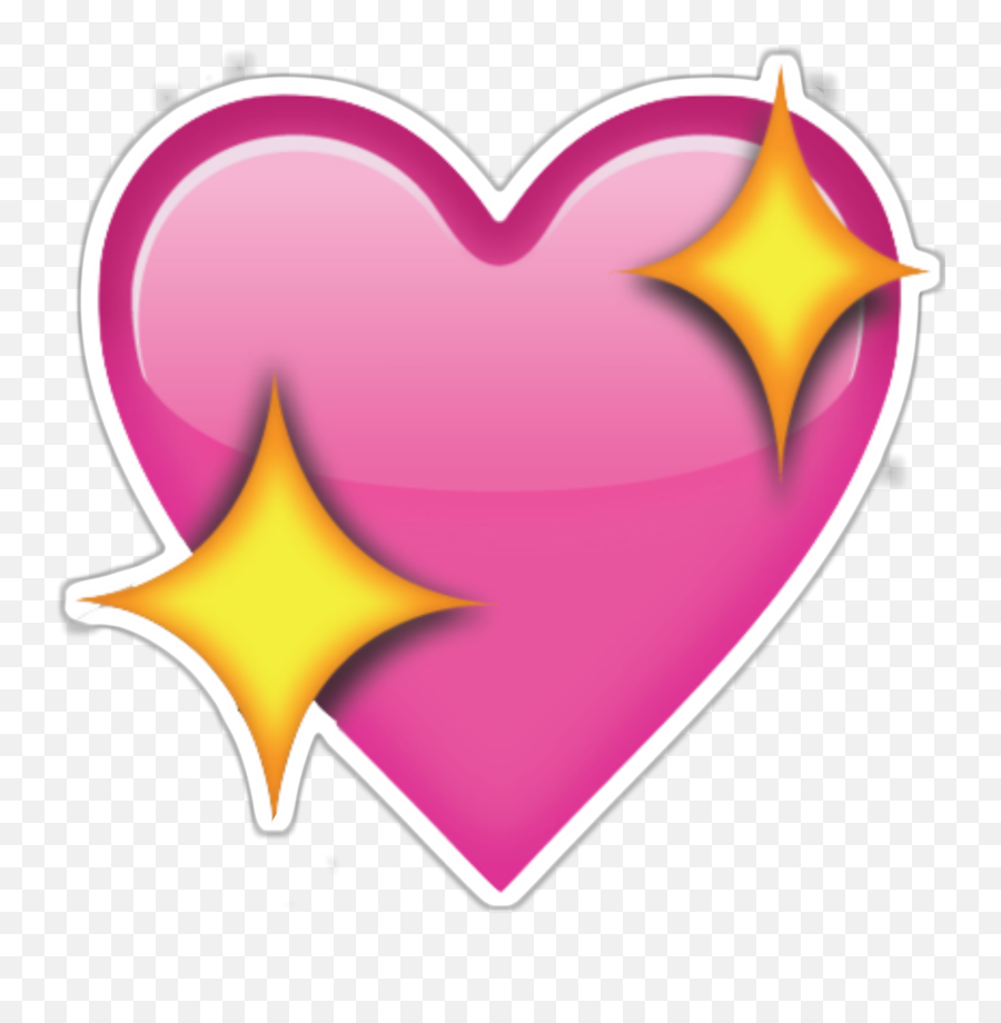 Pink Emoji Heart Png - Sparkle Heart Emoji Png,Red Heart Emoji