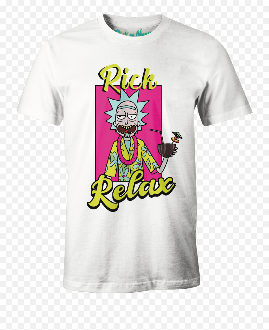 Rick And Morty T - Shirt Rick Relax Tailles S Color White Rick És Morty Póló Emoji,Emotion Xl Baseball