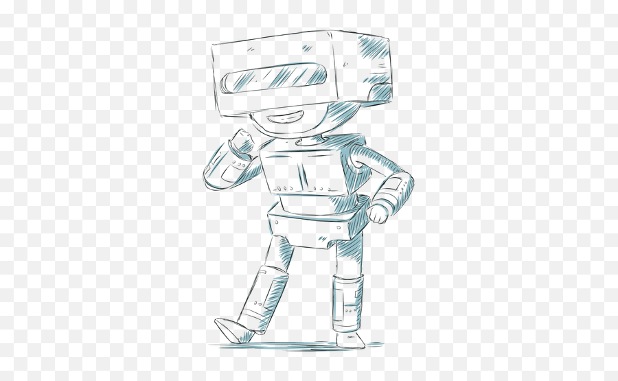 Hand Drawn Kid Character Robocop - Transparent Png U0026 Svg Fictional Character Emoji,Why Did Robocop Have No Emotion