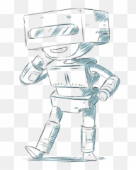 Hand Drawn Kid Character Robocop - Transparent Png U0026 Svg Fictional Character Emoji,Why Did Robocop Have No Emotion