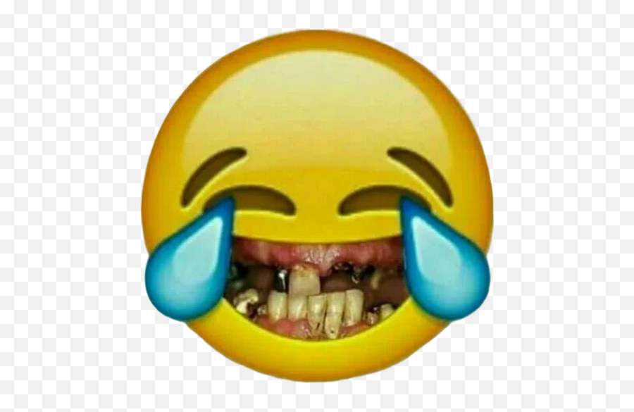 Cursed Emoji Whatsapp Stickers - Stickers Cloud Emoji With Bad Teeth,Toothy Grin Emoji