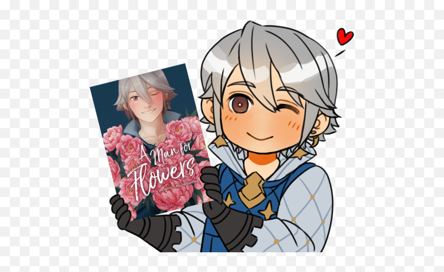 A Man For Flowers - Fictional Character Emoji,Anime Oops Emotion