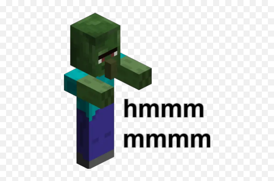 Hmmm Minecraft Stickers For Whatsapp - Minecraft Stickers Whatsapp Memes Emoji,Hmmm Emoji Meme