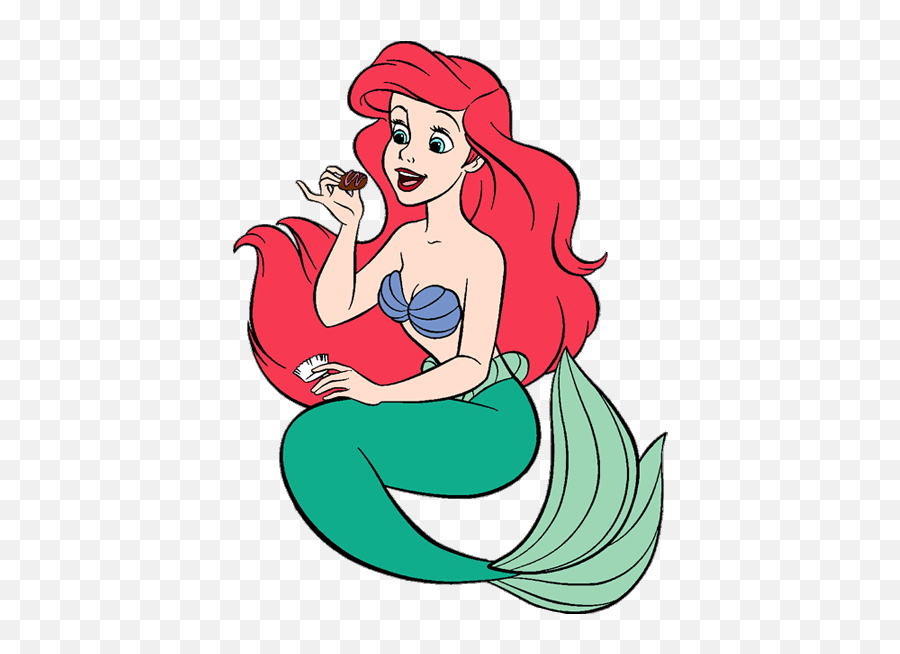 Ariel Eating Chocolate - La Petite Sirene Clipart Emoji,Little Mermaid Sketches Ariel Emotions