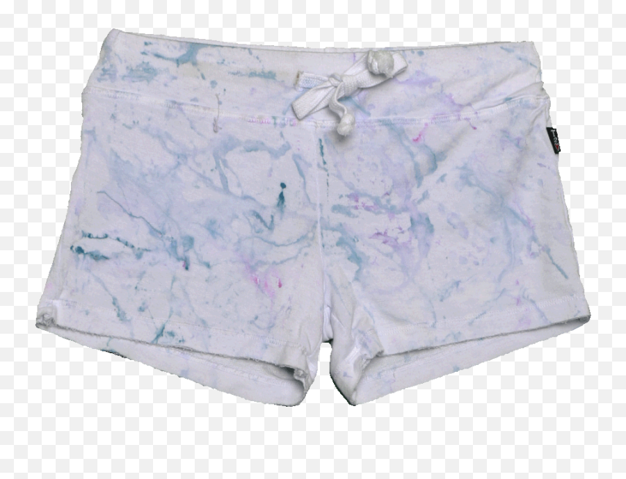 T2love Short With Back Pocket In Crayon Tie Dye - Boardshorts Emoji,Tummy Is Full Emoji