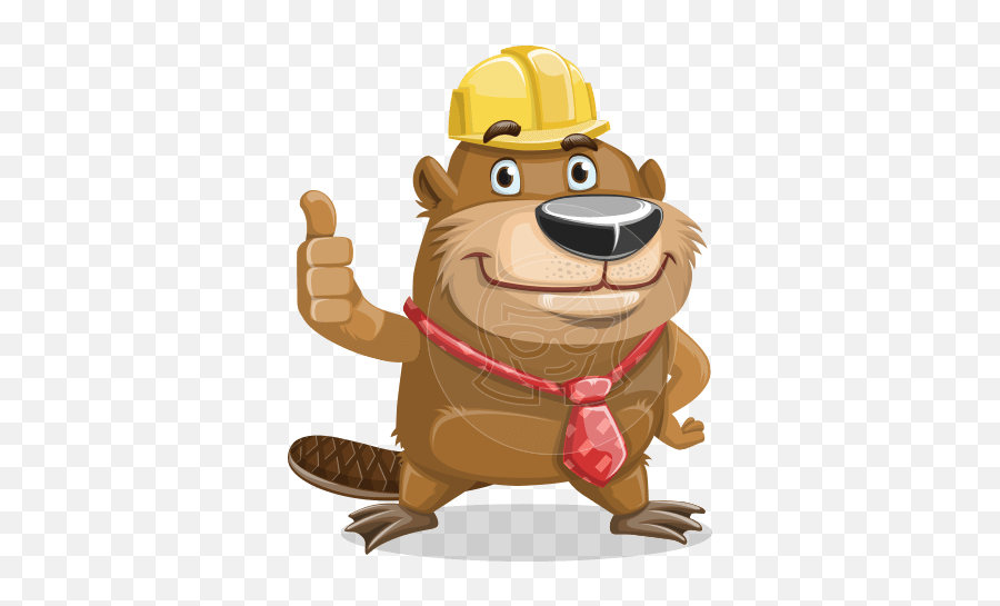 Vector Cartoon Characters - Beaver Character Emoji,Hairless Beaver Emoticon