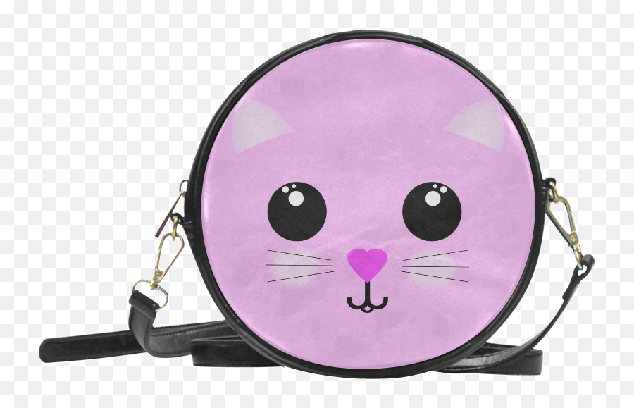 Kawaii Kitty Round Sling Bag Model 1647 Id D352647 - Floral Round Sling Bags Emoji,Kitty Emoticon Transparent