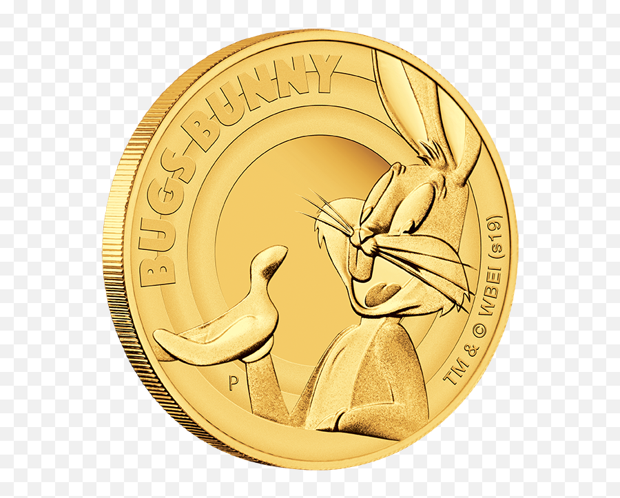 2019 Looney Tunes Bugs Bunny 14oz Gold Proof Coin Perth - Bugs Bunny Gold Emoji,Buck Tooth Emoji