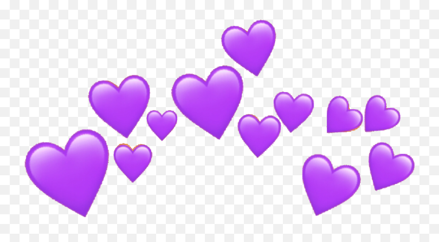 Purple - Black Hearts Emoji Png,Yellow Heart Emoji