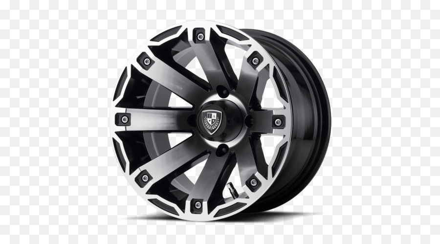 10x7 Fa121m Illusion Golf Cart Wheel In Machined Black - Rage Wheels On Golf Cart Emoji,Work Emotion Wheels 15×8 +25mm Offset