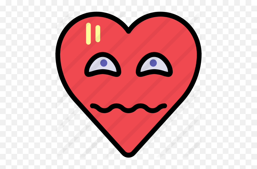 Nervous - Free Smileys Icons Emoji De Corazon Vomitando,Red 100 Emoji