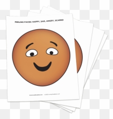 Happy Sad - Multiple A4 Paper Mock Up Emoji,Emotion Chart