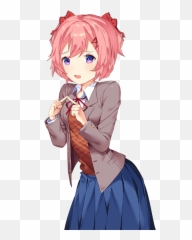 Satsuki Doing That Sayori Finger Thing Ddlc Emoji,Satsuki Kiruin Emotions
