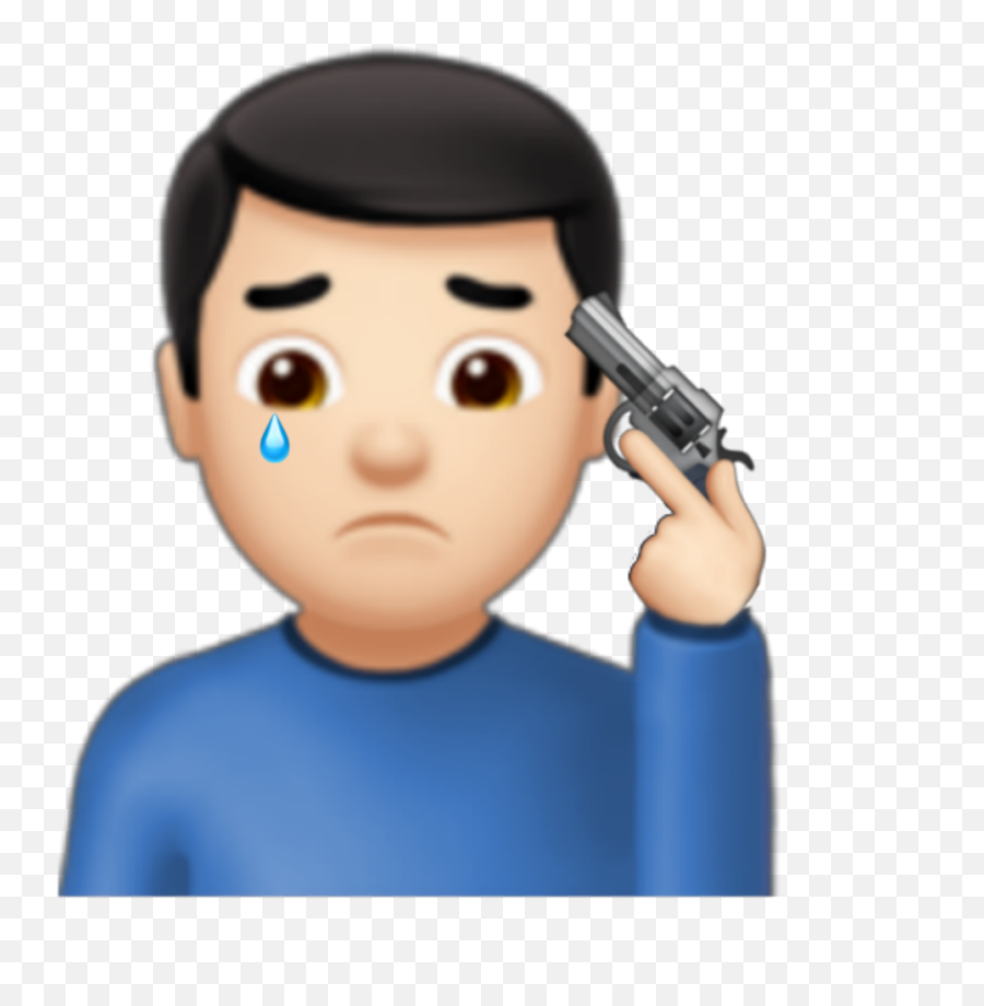 Emoji Aesthetic Grunge Edgy Trippy Rot - Depression Wrist Emoji,Gun To Head Emoji
